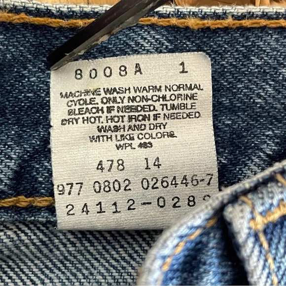 Levi’s 550 relaxed fit vintage jeans Sz 7 denim loose y2k cotton kids boy girl - Picture 13 of 13